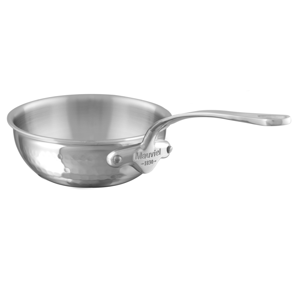 Mauviel 1830 M'ELITE Hammered 5-Ply Chef Pan With Cast Stainless Steel Handle
