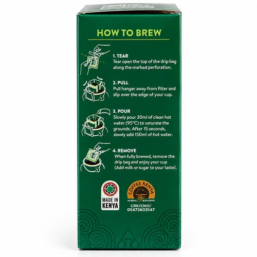 Dormans Household Blend Premium Pour Over Drip Coffee Bags | Mellow Full-Bodied Kenyan Coffee | 6-Pack Box (0.21 oz / 6g Individual Sachets)