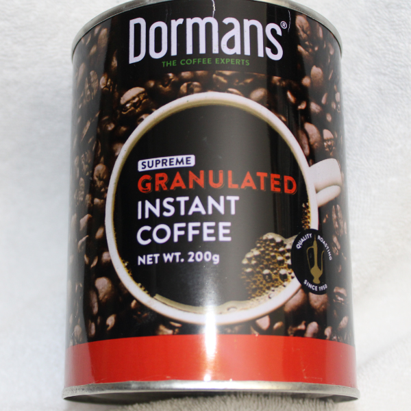 Front view of Dormans Supreme Granulated Instant Coffee 200g 