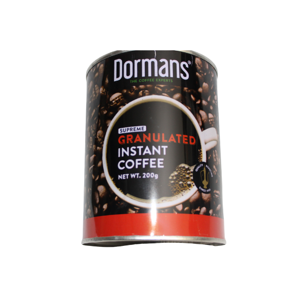 Dormans granulated instant coffee 200g tin 