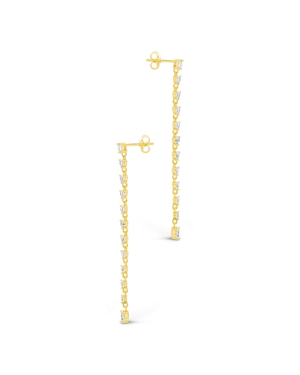 Layken CZ Stationed Stud Earrings