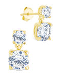 Sterling Silver Galatea Brilliant Cut CZ Studs
