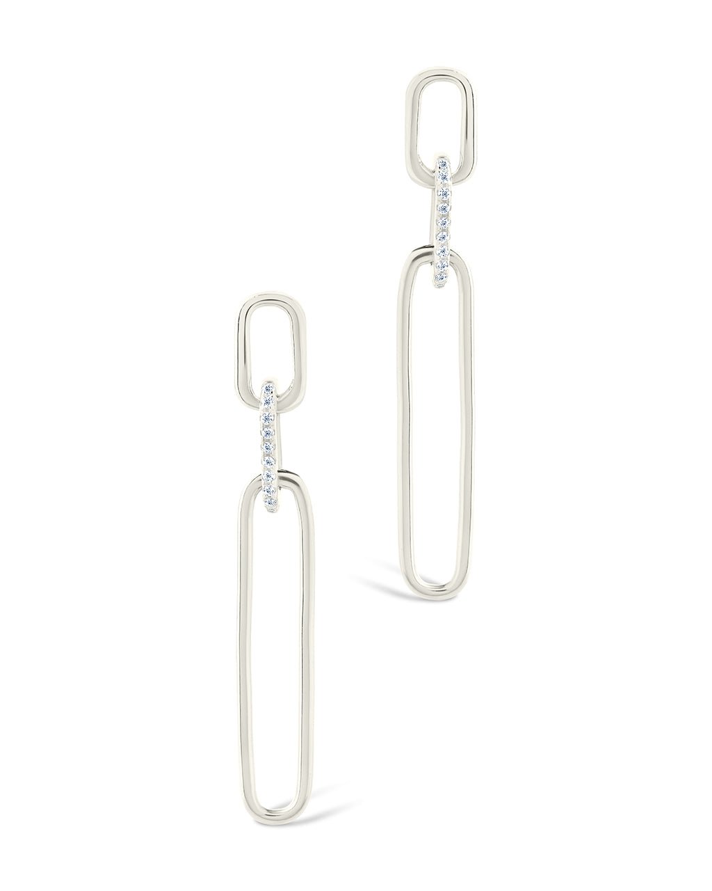 Chelle CZ Mixed Link Drop Studs