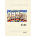 Vintage Lined Notebook Greetings from Akron - Paperback