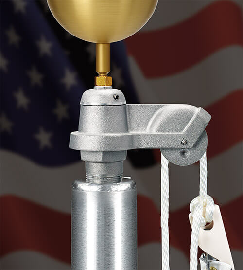 60' External Halyard Aluminum Flagpole - Continental Series