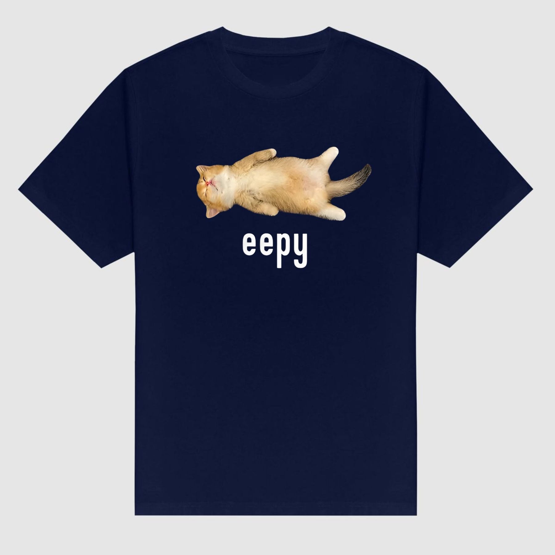 "Eepy Cat" Silly Sleepy Cat Meme T-Shirt - Cute Cat Lover Apparel, Funny Meme Tee