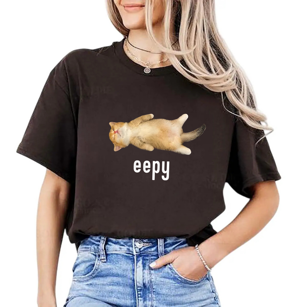 "Eepy Cat" T-Shirt - Silly Sleepy Cat Meme Tee