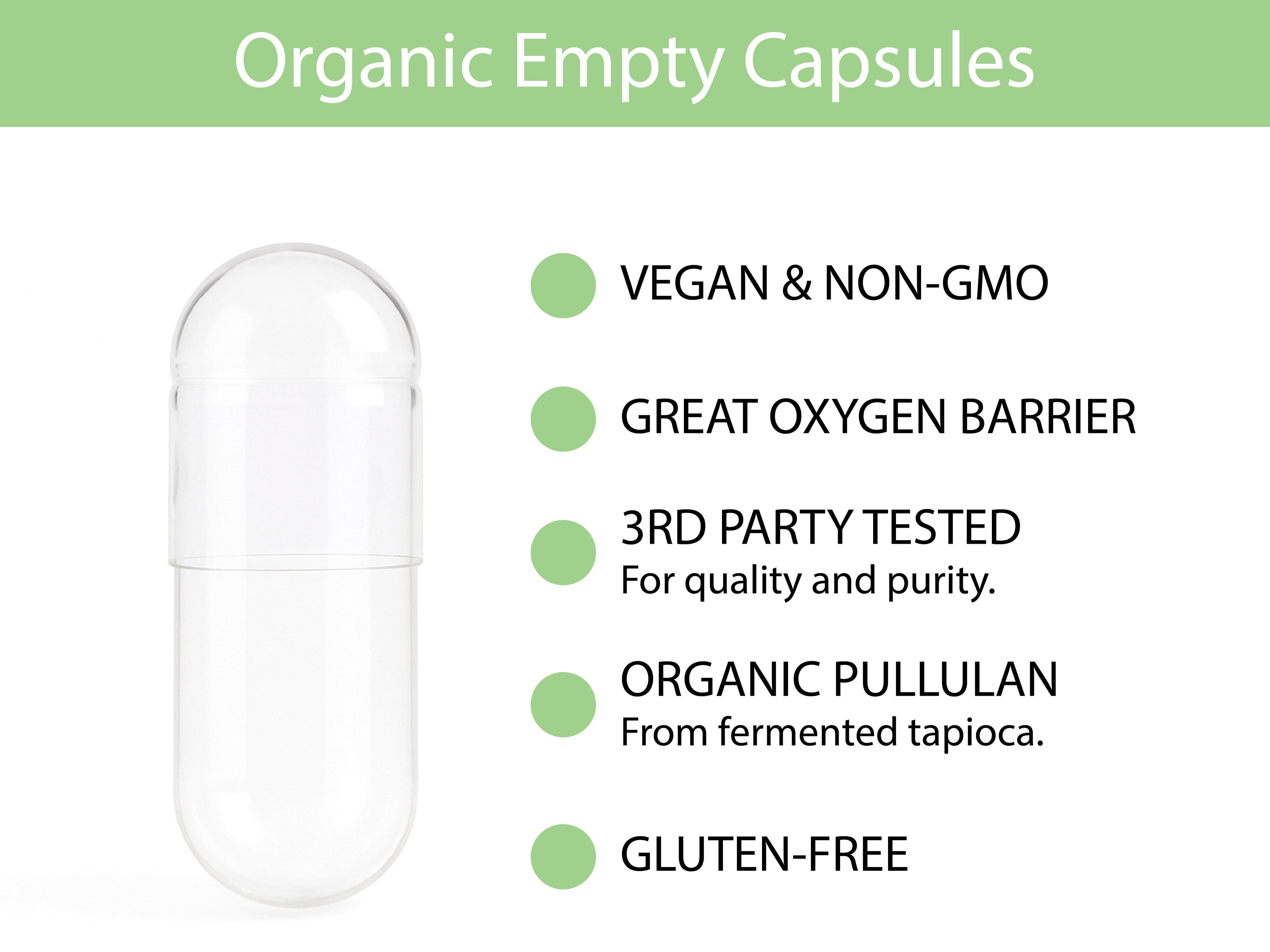 Certified Organic Empty Vegan Capsules