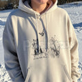 "Enjoy The Little Things" Cute Cat & Nature Hoodie – Whimsical Aesthetic Pullover, Cozy Cat Lover Streetwear, Unisex Nature-Inspired Sweatshirt