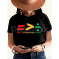 "Equality > Division" Graphic T-Shirt - Social Justice Math Symbol Tee, Unisex Human Rights Statement Shirt, Premium Heavyweight 100% Cotton Top, Minimalist Activist Streetwear, Unity & Equity Symbol Apparel