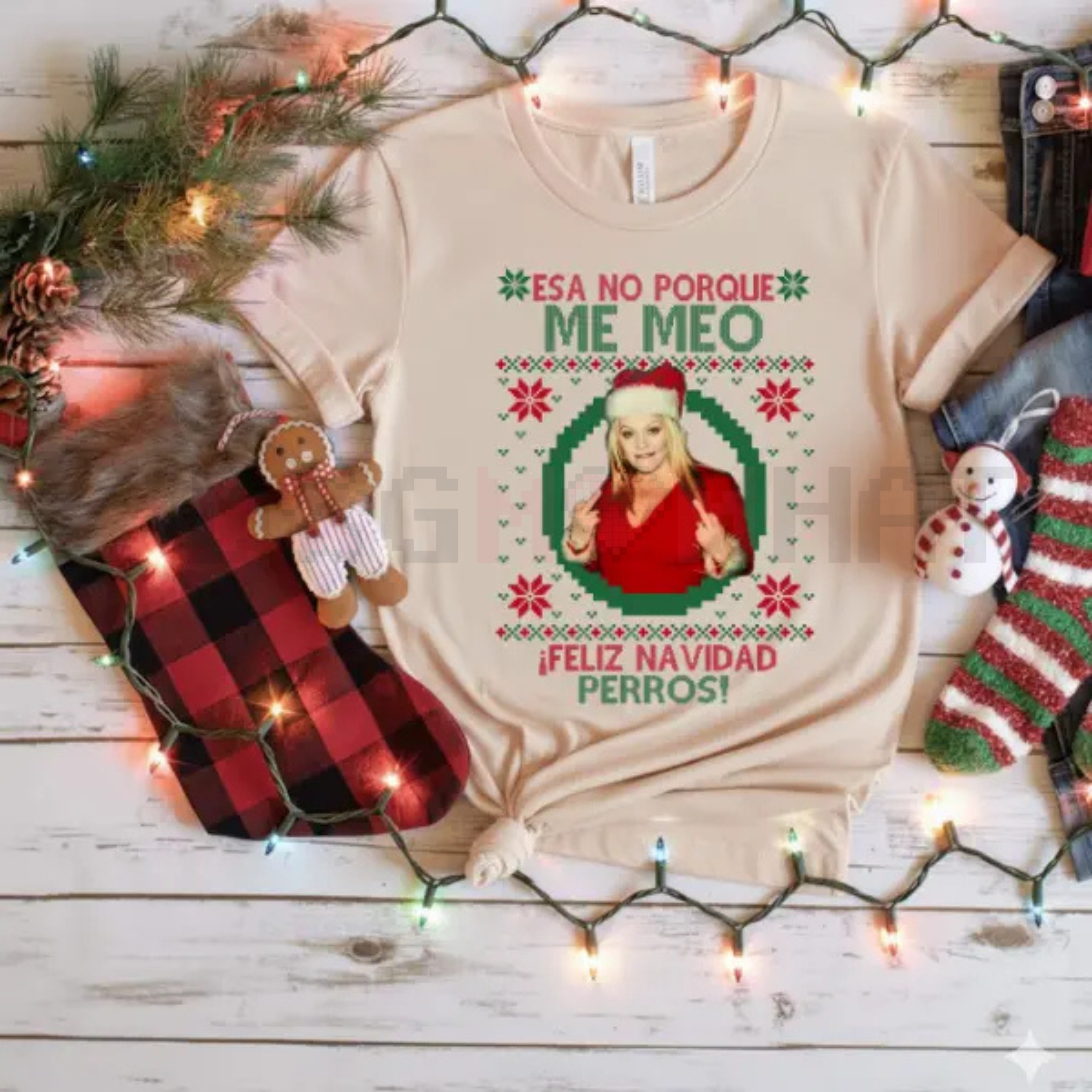 "Eso No Porque Me Meo" Funny Quote Tee