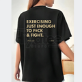 "Exercising Just Enough To F≈ck & Fight" Classic T-Shirt – Retro Vintage Y2K Streetwear