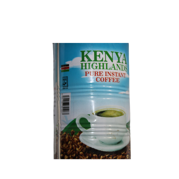 Kenya Highlands Pure Instant Coffee can packaging front view
