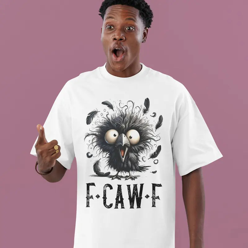 "F-CAW-F" Crow T-Shirt – Funny Black Bird Tee