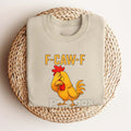"F-Caw-F" Funny Chicken T-Shirt - Classic Rooster Graphic Tee, Casual Humorous Apparel