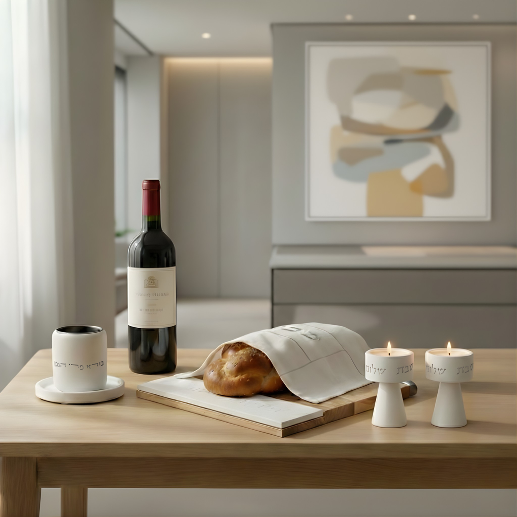 Luxurious Shabbat Table Set – Timeless Glow Series
