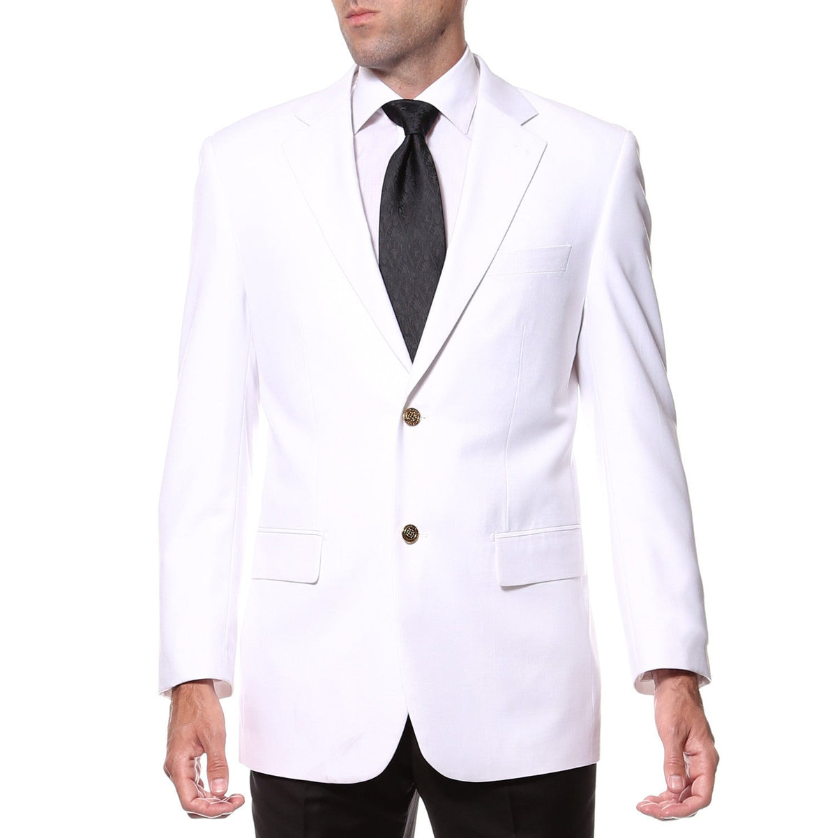 Gold Button Solid Bright Color Blazer