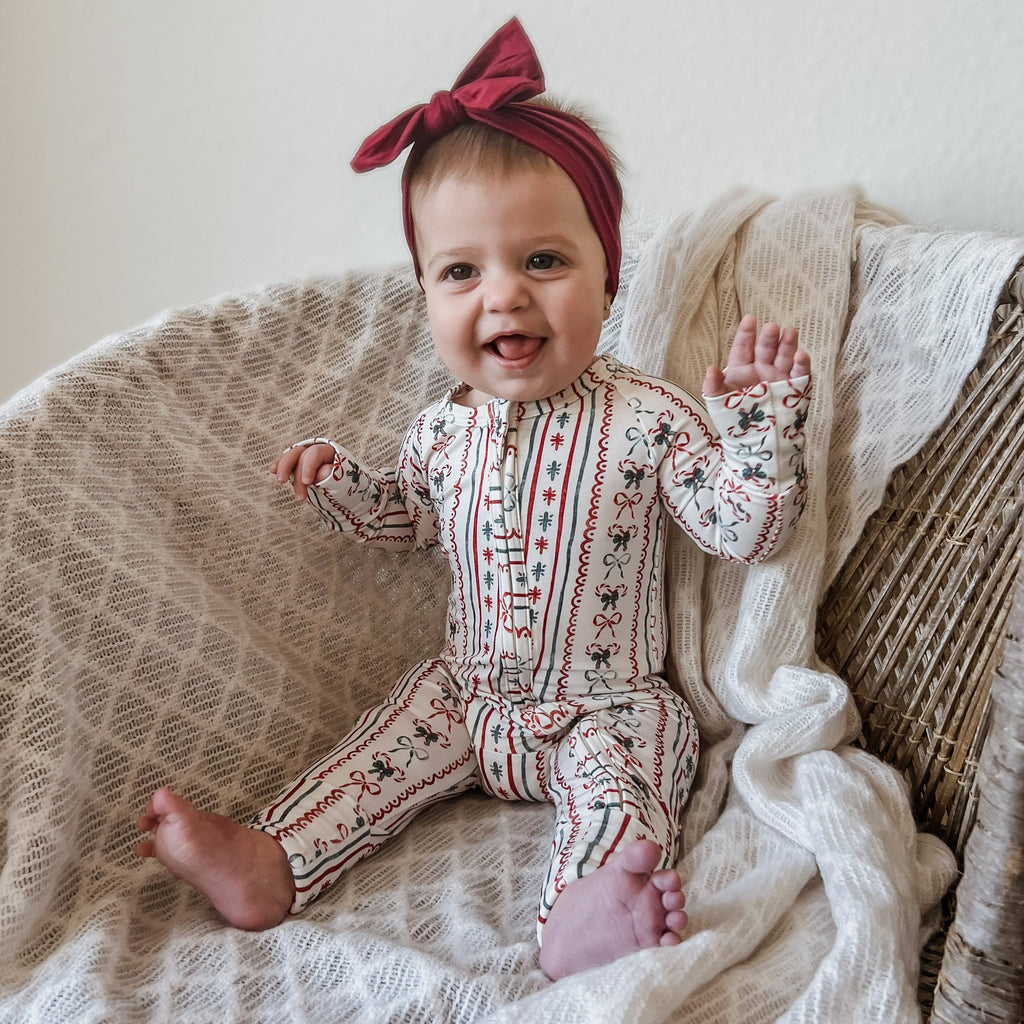 Candy Cane Lane Bamboo Christmas Pajamas - Zippy