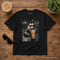 Kids Iced Coffee Opossum T-Shirt, Funny Animal Meme Youth Tee