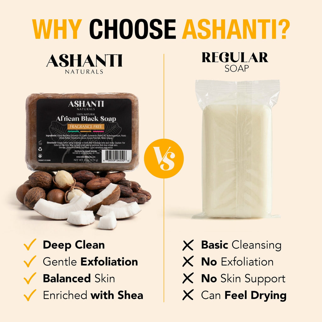 100% African Black Soap - Fragrance Free