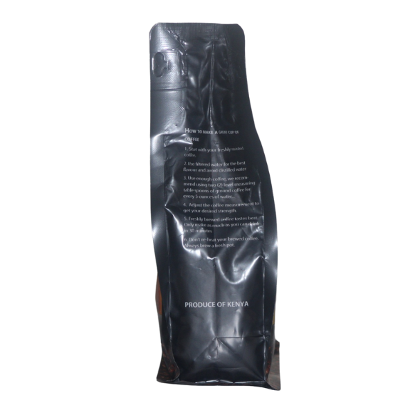 Gibsons Kenya Espresso Whole Bean Coffee rear package view
