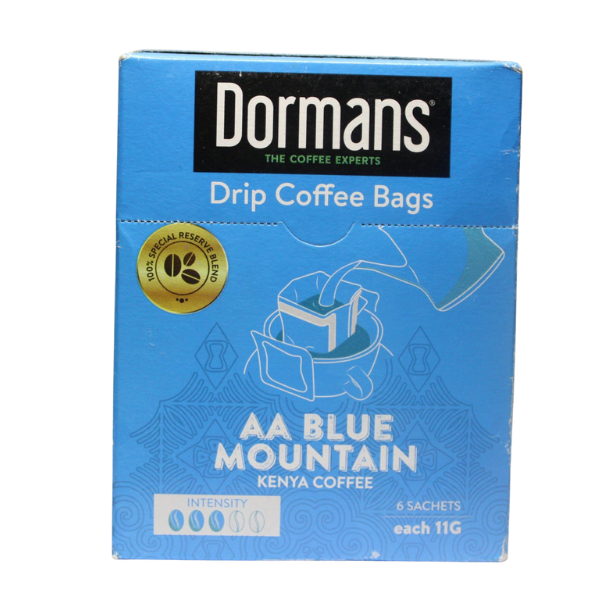 Dormans AA Blue Mountain Drip Coffee Bags 11g front package display