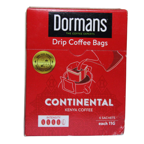 Dormans Continental Drip Coffee Bags 11g front package display