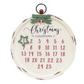 Distressed Christmas Bulb Countdown Calendar with Star Magnet