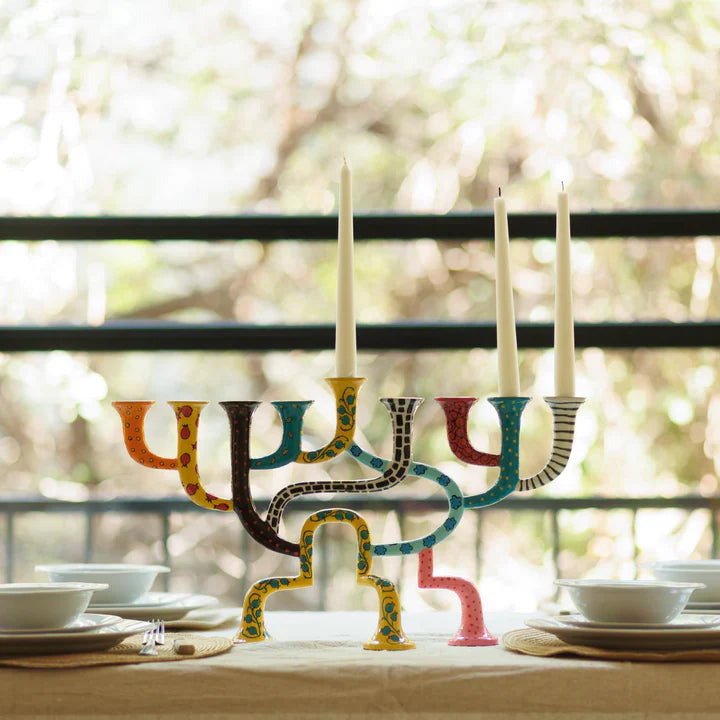Decorative Artistic Menorah for Hanukkah – Loopa Series