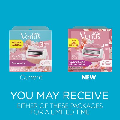Venus Comfortglide White Tea Women's Razor Blade Refills 6ct - Missing Box