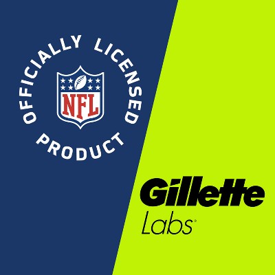 Gillette Labs Mens Special NFL Bengals Edition Shaving Razor with 4 Refills and Magnetic Stand - New