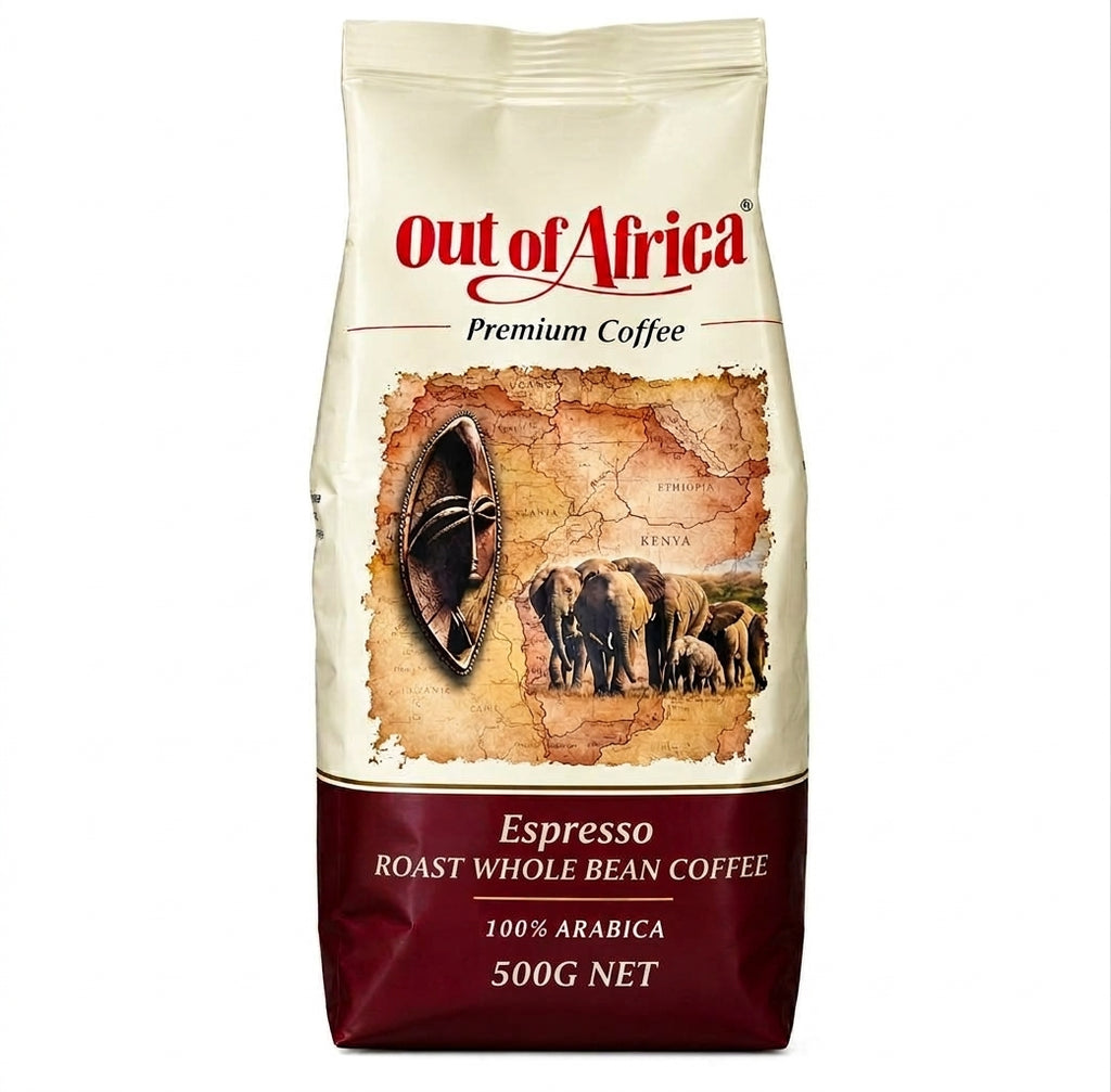 Out of Africa Espresso Roast Whole Bean Coffee 500g
