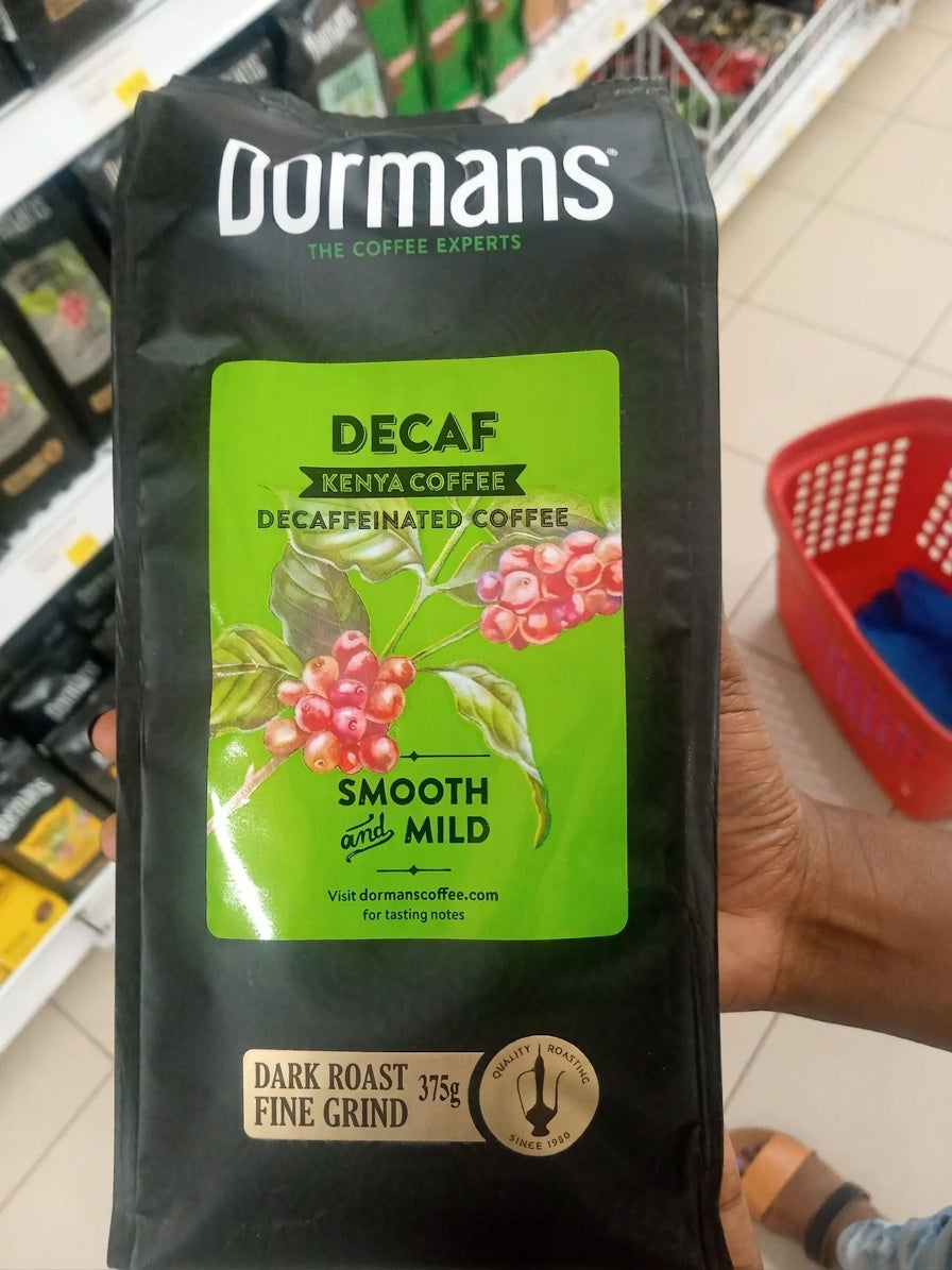 Dormans DECAF Kenya Coffee - Dark Roast, Fine Grind 375g