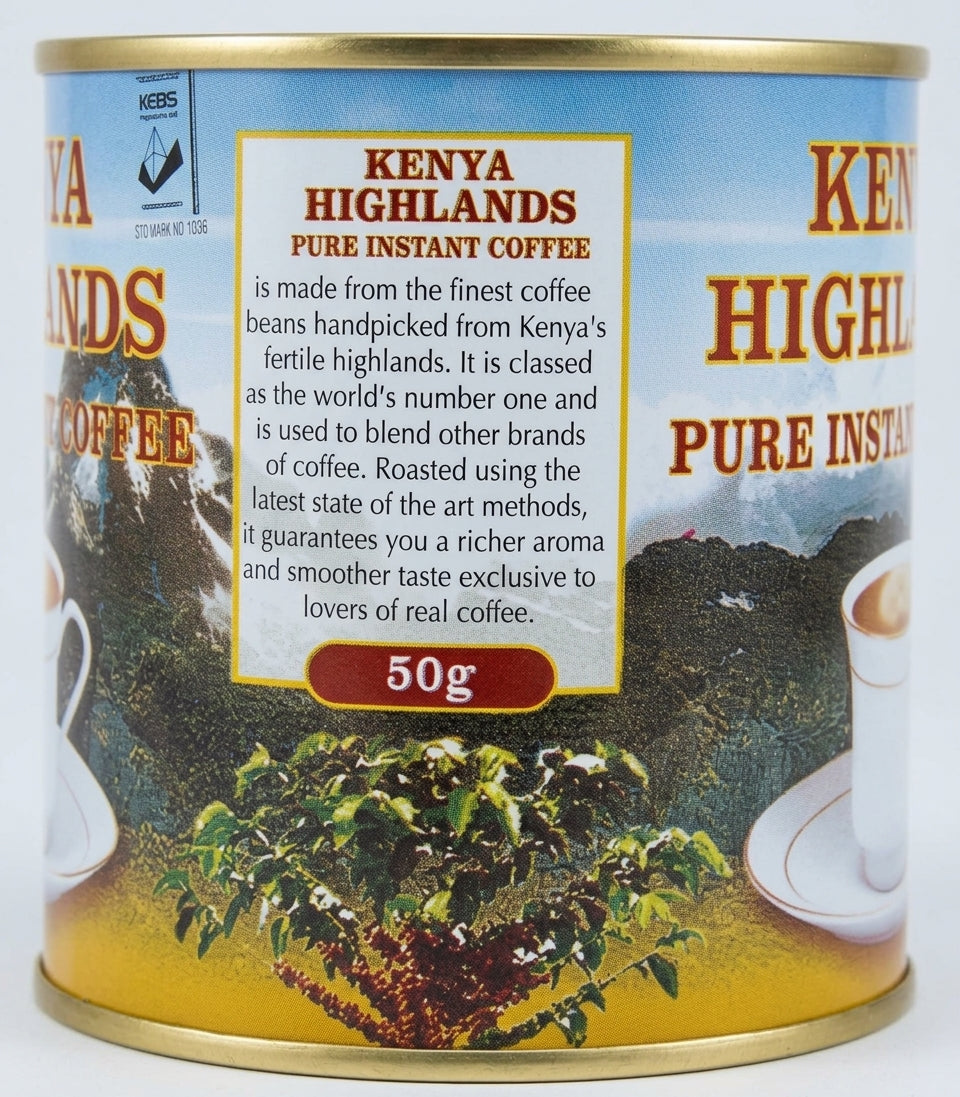KENYA HIGHLANDS PURE INSTANT COFFEE 50g