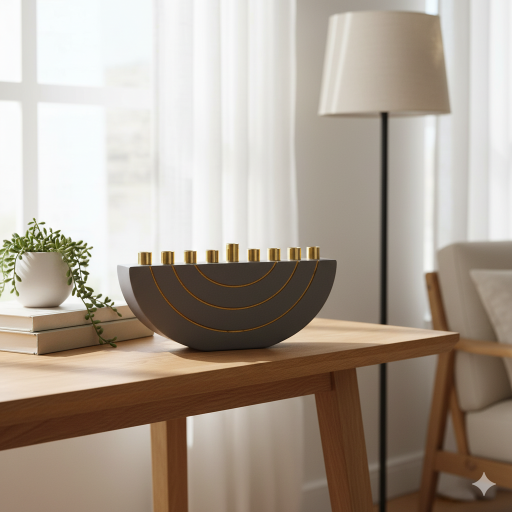 Modern Concrete Hanukkah - Glam Series