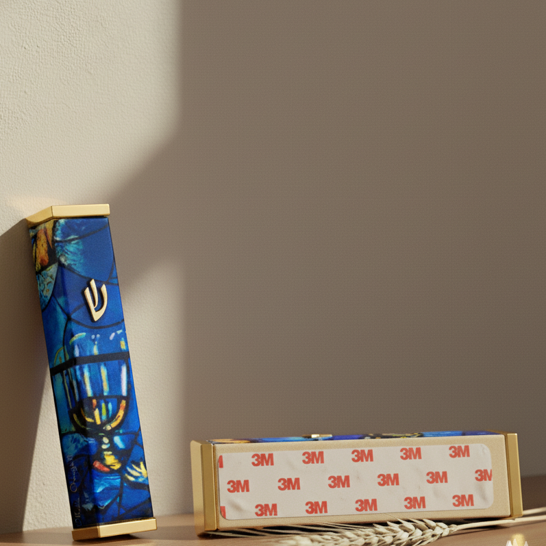 Colorful Mezuzah Cases Inspired by Chagall Windows – Chagall Series