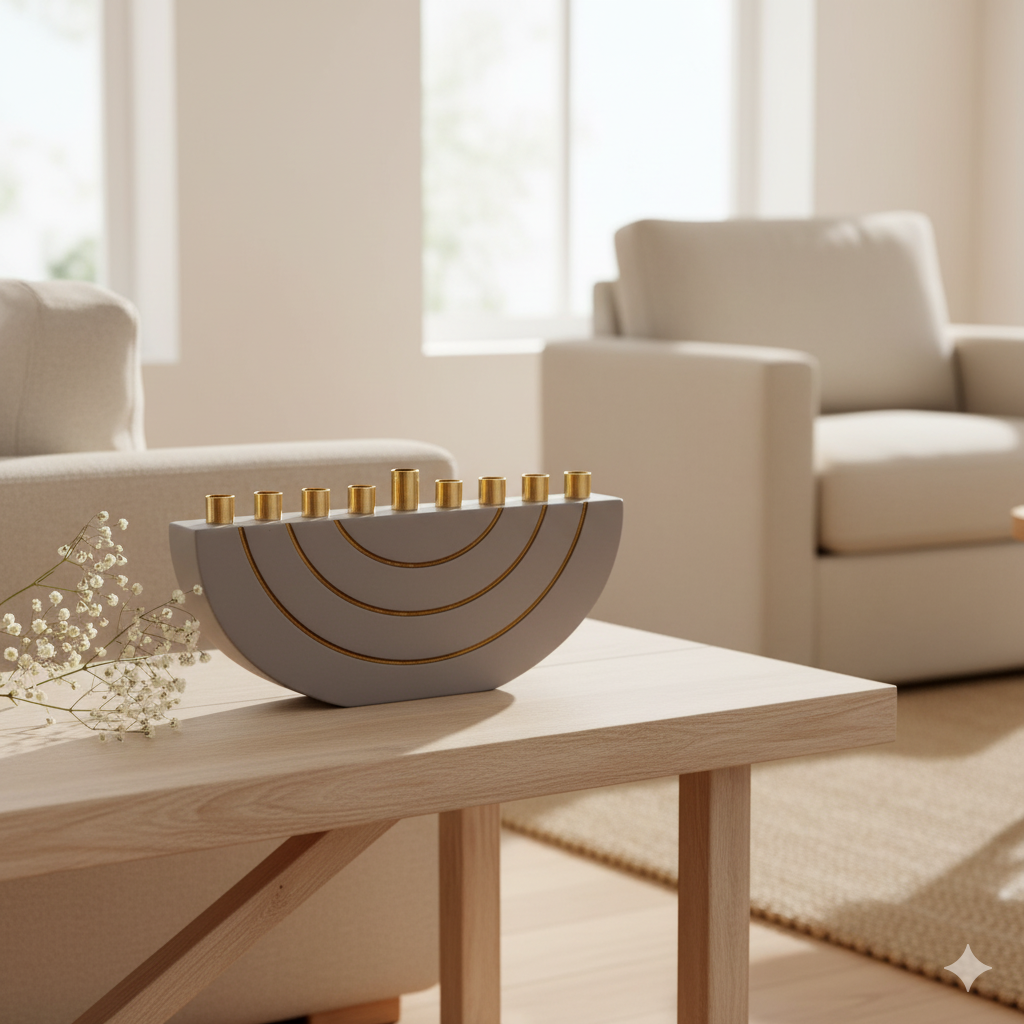 Modern Concrete Hanukkah - Glam Series