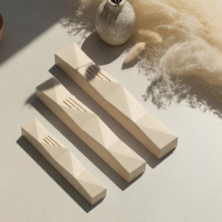 Architectural Concrete Mezuzah with Gold Engraving – Wave Series