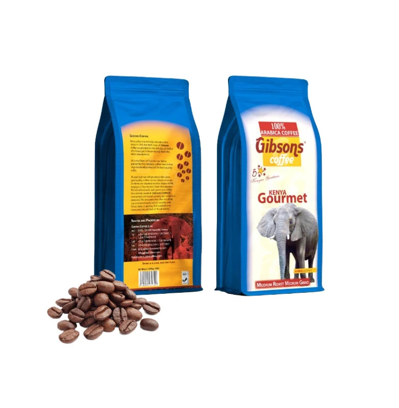 Gibsons Kenya Gourmet Medium Roast Whole Bean Coffee 400g
