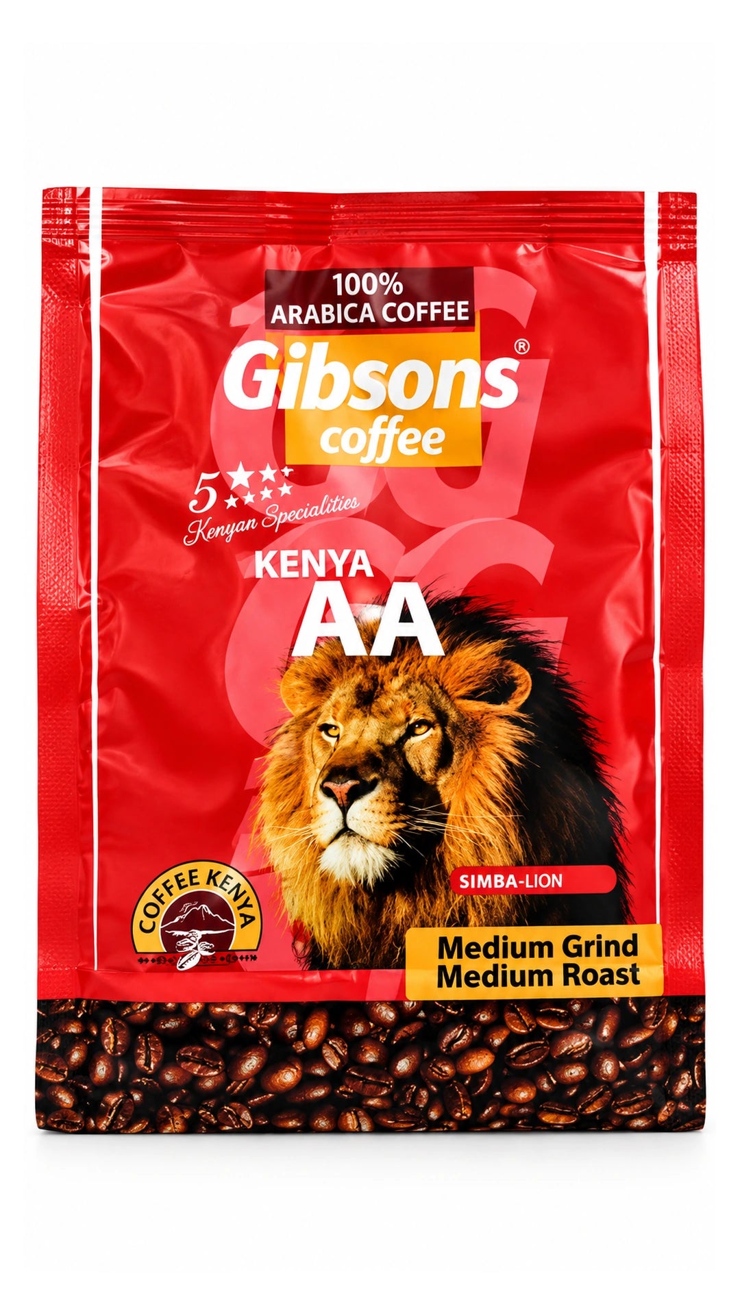Gibsons Coffee Kenya AA Medium Grind Medium Roast 400g