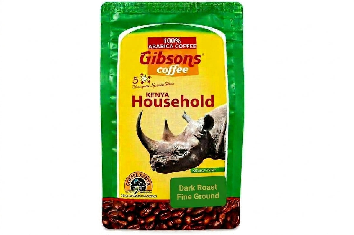 Gibsons Kenya Household Dark Roast Fine Grind Ground Coffee 400g