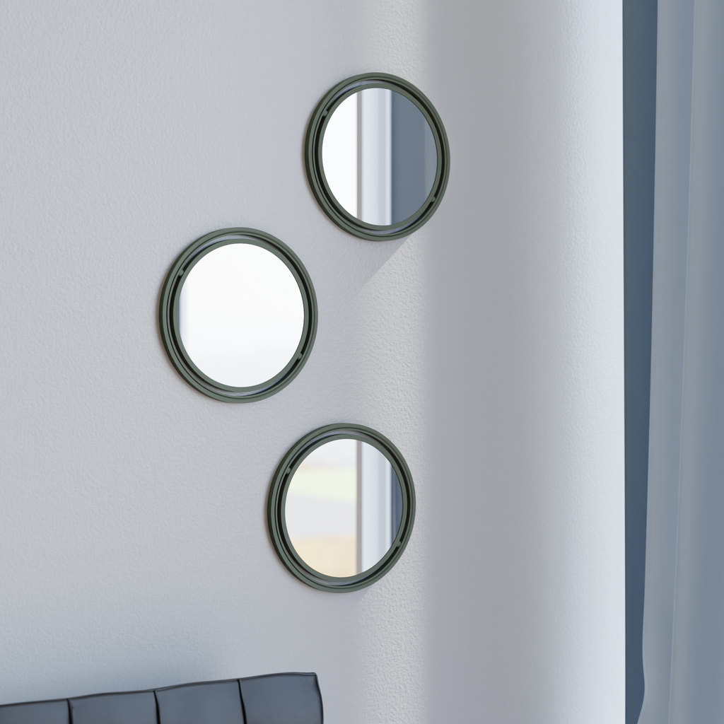 SET OF 3 GLOBE Mirror