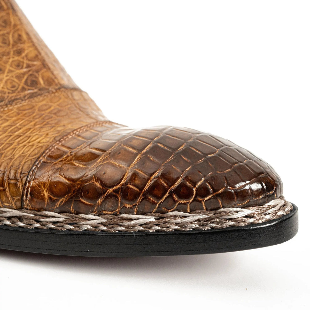 Amber Brown Textured Zip and Buckle Ankle Boot