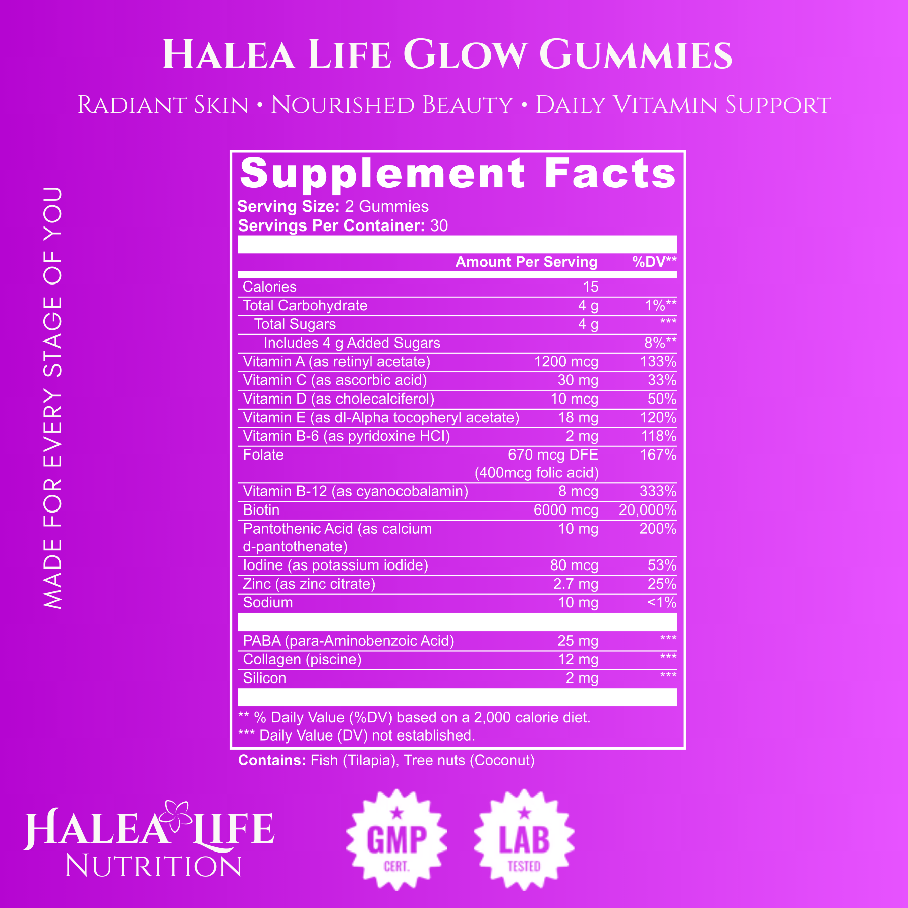 Glow Hair, Skin & Nails Gummies