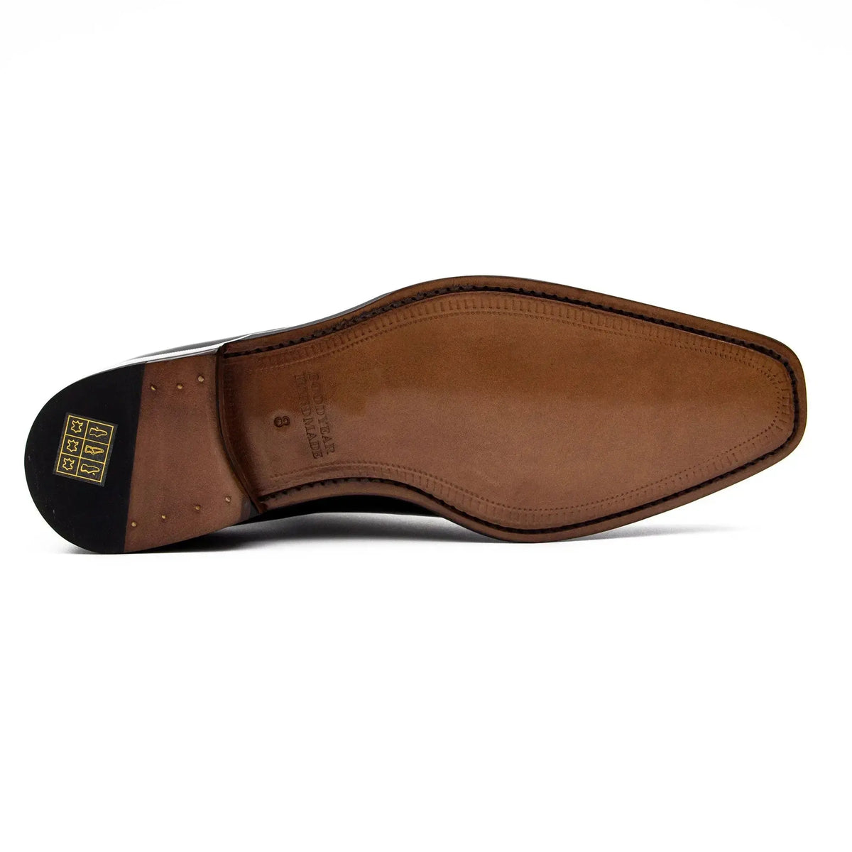 Gray-Brown Plain-Toe Oxford Shoes with Low-Gloss Finish