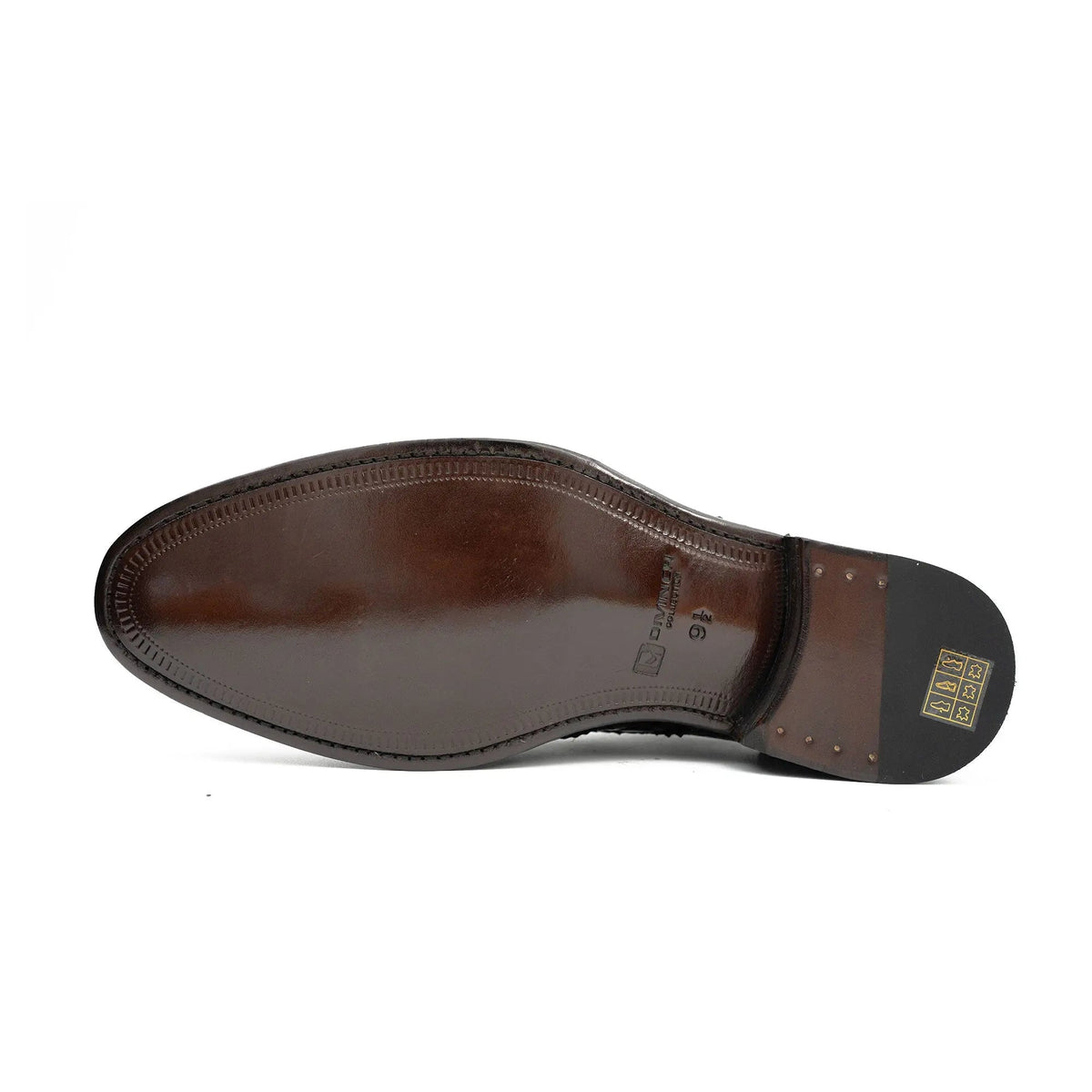 Reddish-Brown Derby Shoes with Mixed-Scale Texture