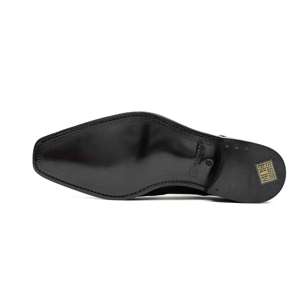 Goodyear welt derby shoes Brogue style Black