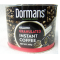 Dormans Supreme Granulated Instant Coffee 100g front canister made from 100 percent Kenyan coffee beans