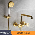 DecorBites™ Gold Bathtub Shower Set with Dual Control Wall Mount