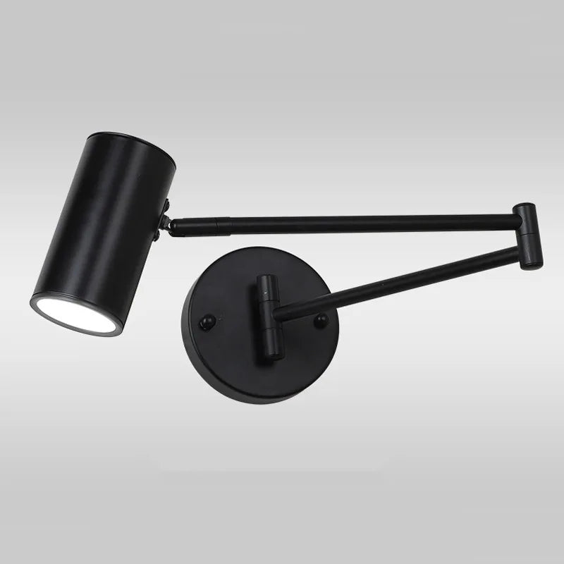 DecorBites™ Adjustable Swing Arm Wall Lamp for Bedside Reading - LED Wall Sconce